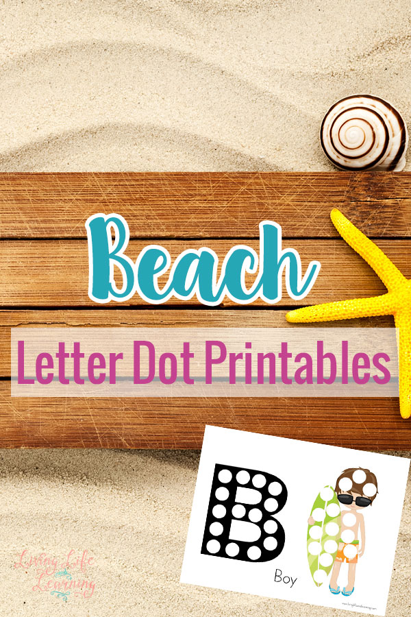 Beach Letter Dot Printables
