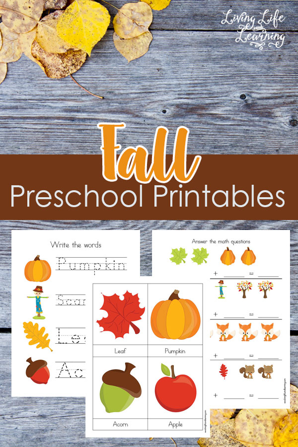 Fall Preschool Printables