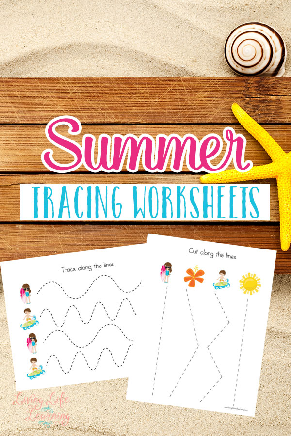 Summer Tracing Worksheets