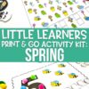 Little Learners Print & Go Activity Kit: Spring