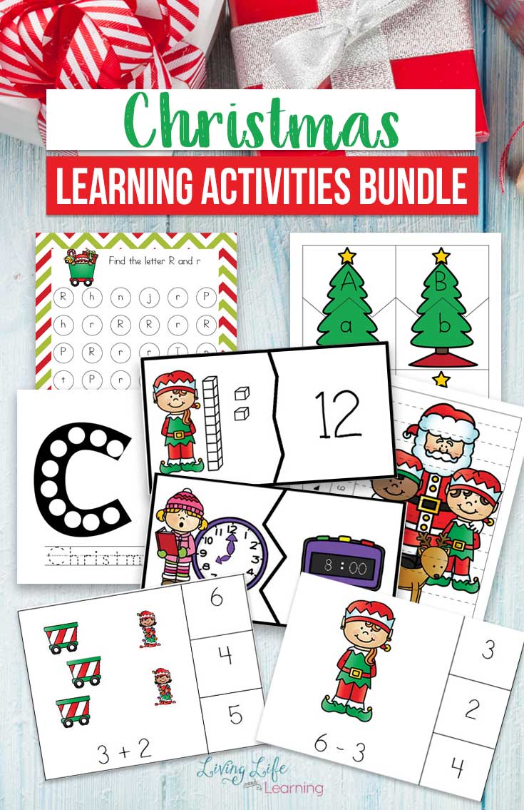Make learning fun with this amazing Printable Christmas Learning Activities bundle for preschoolers and kindergarten students this holiday season.