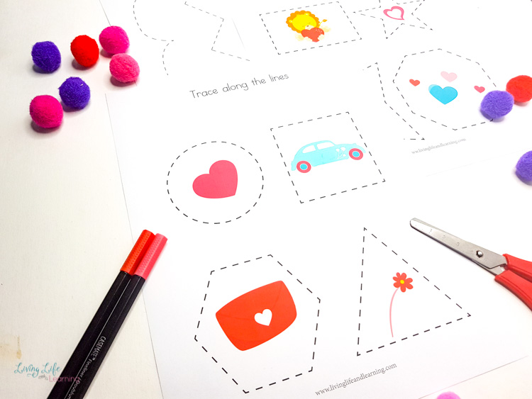 Valentine's Day Tracing Worksheets-2