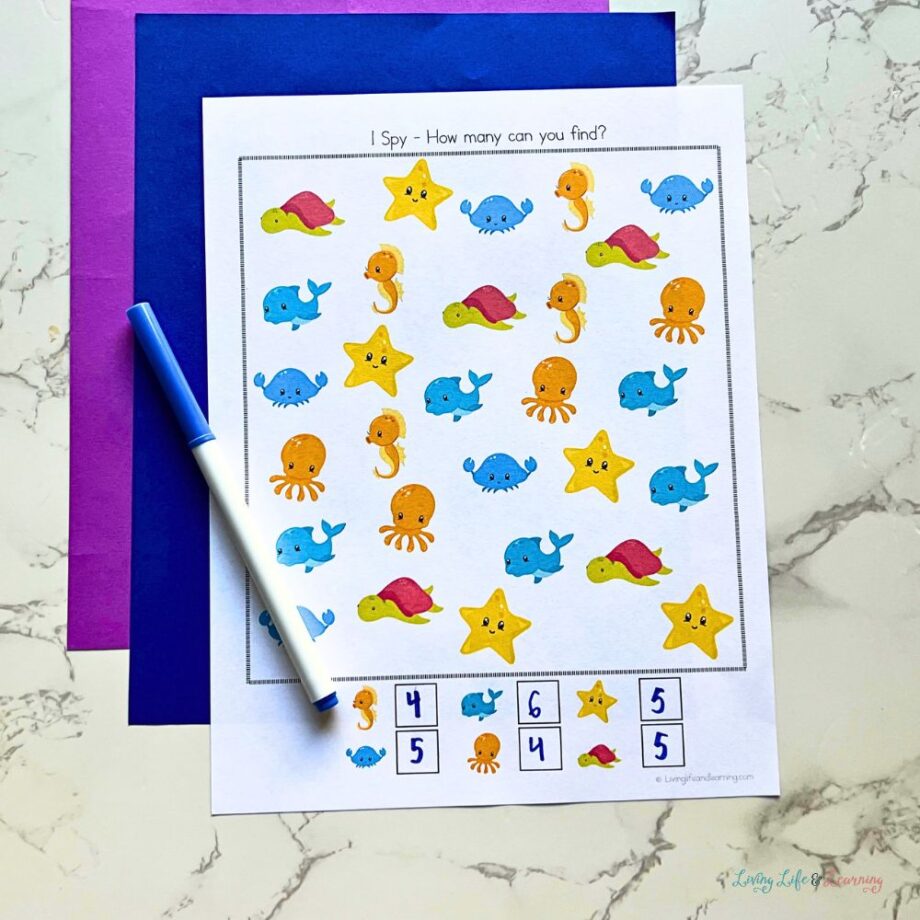 Little Learners Print & Go Math Kit: Ocean