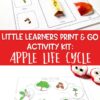 Little Learners Print & Go Activity Kit: Apple Life Cycle