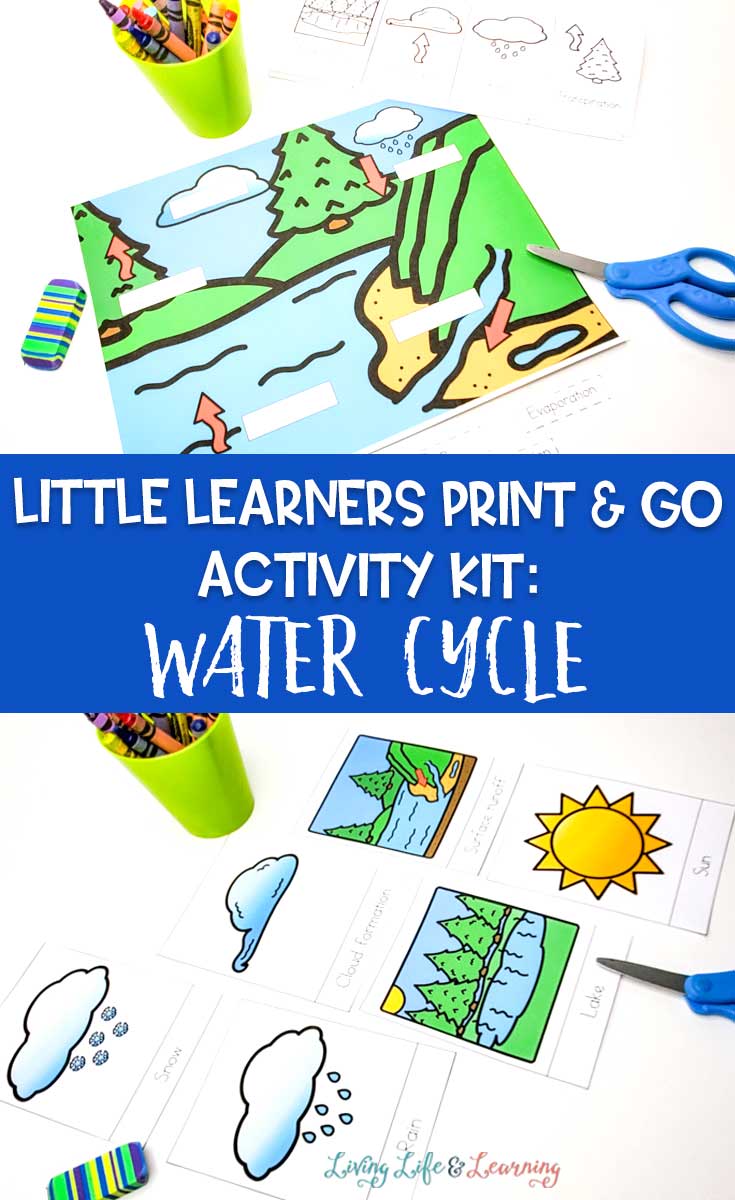 Little Learners print and go activity kit water cycle