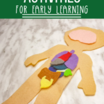 human body activities for early learning felt diagram pin