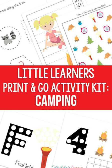 Little Learners Print & Go Activity Kit: Camping