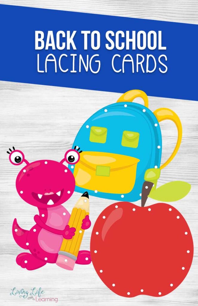 Back to School Lacing Cards