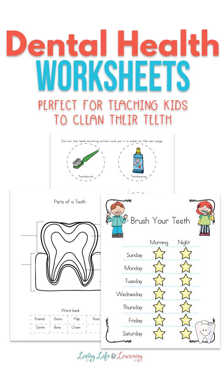 Dental health worksheets for kids