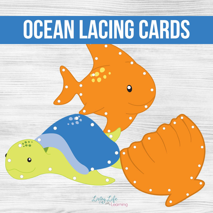 Ocean Lacing Cards