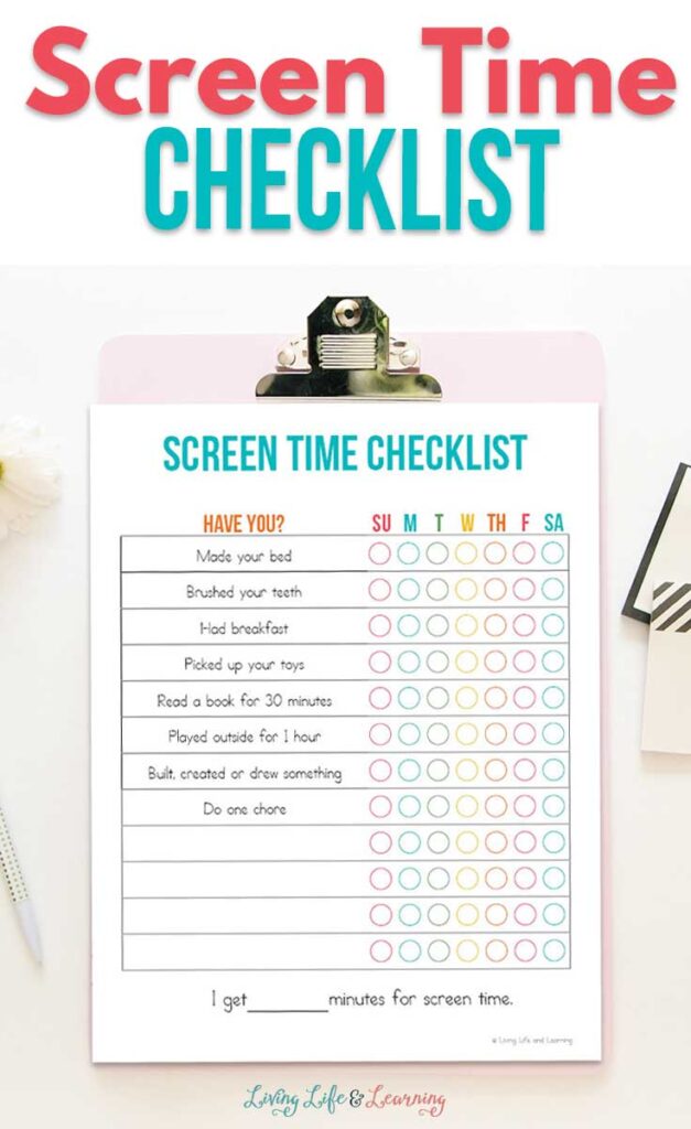 Summer Screen Time Checklist
