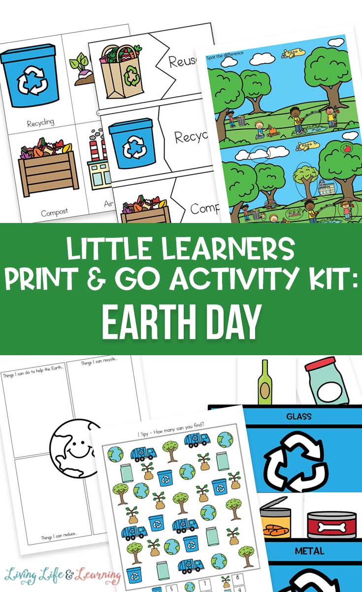 Little Learners print and go activity kit Earth day