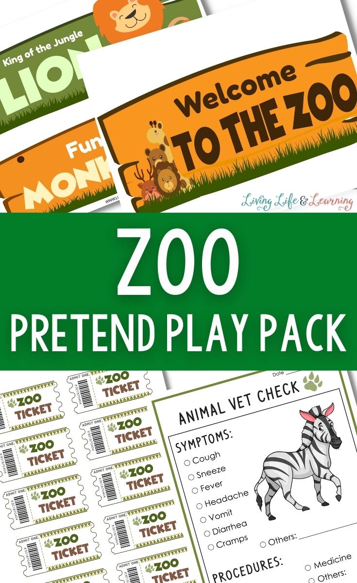 zoo pretend play pack