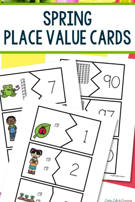 Spring Place Value Cards