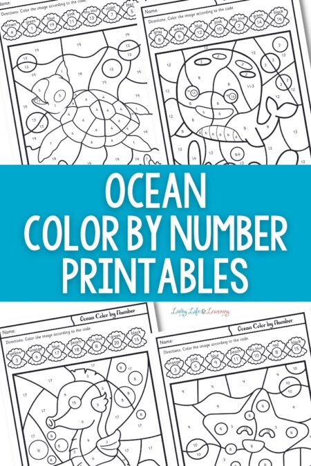 Ocean Color by Number Printables