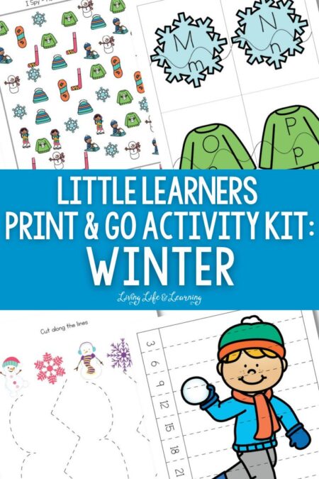 Little Learners Print & Go Activity Kit: Winter