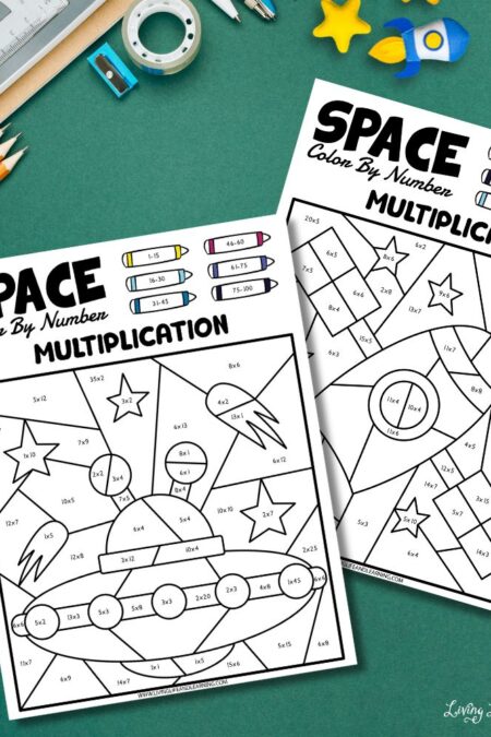 Space Multiplication by Number Printables