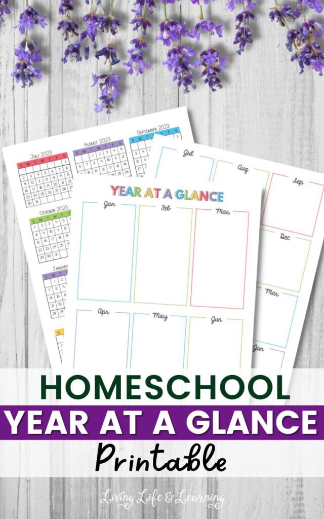 Homeschool Year at a Glance Printable