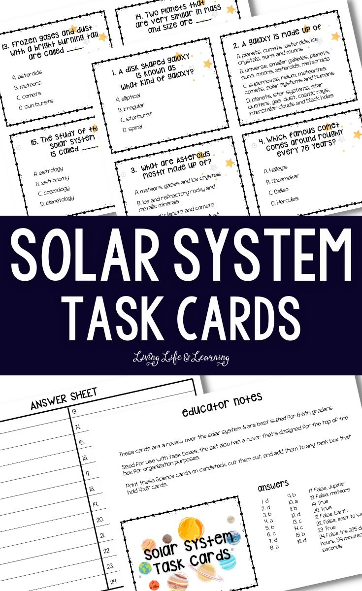 Solar System Task Cards