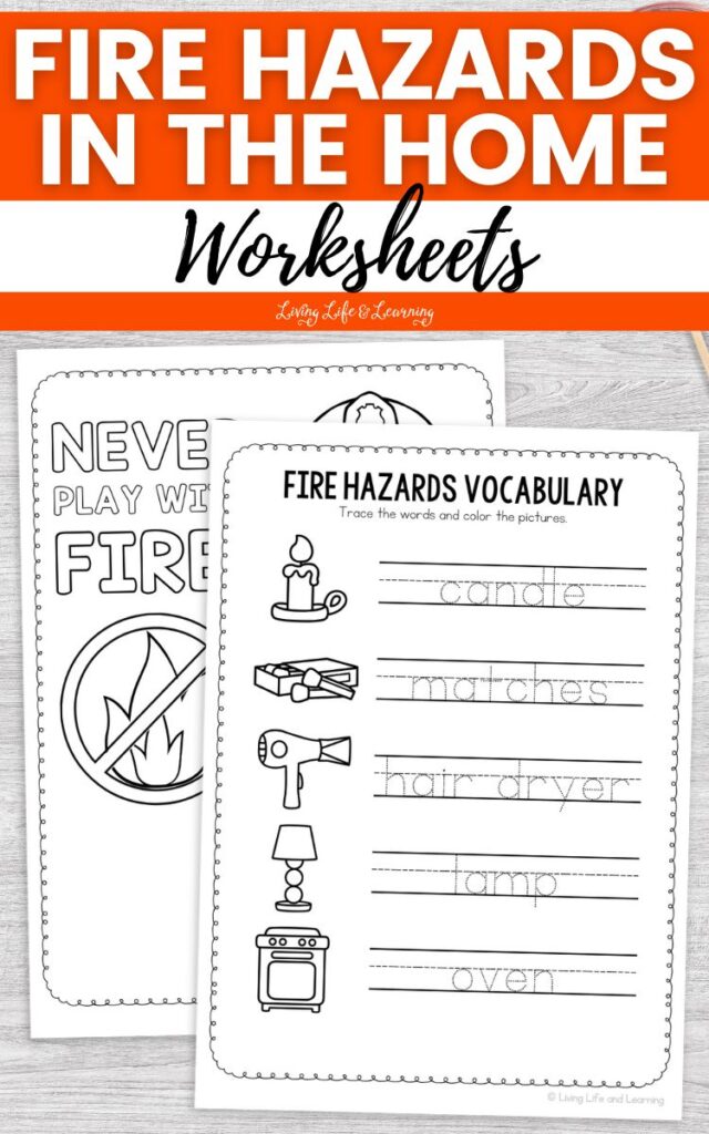 Fire Hazards in the Home Worksheets