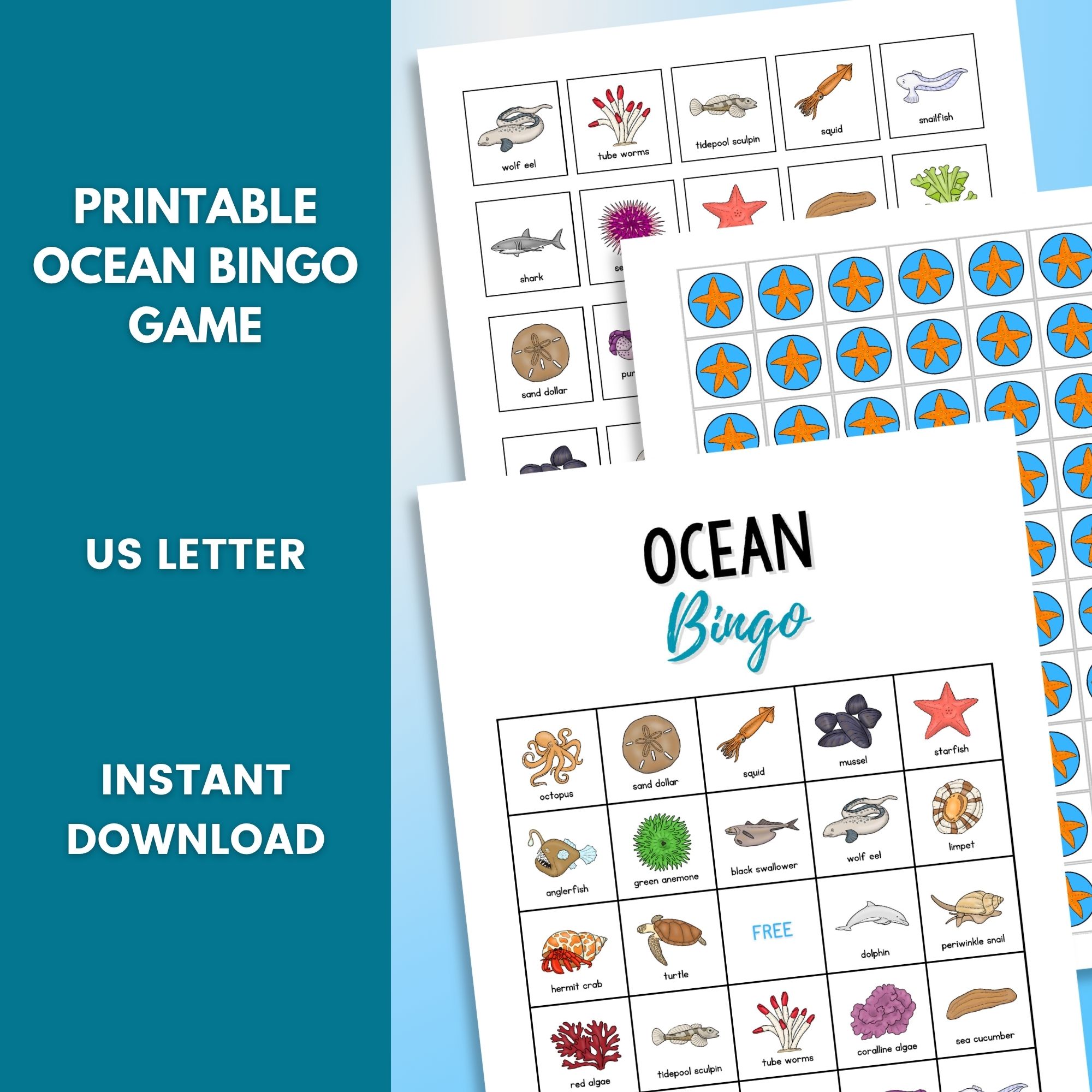 Ocean Bingo Printable