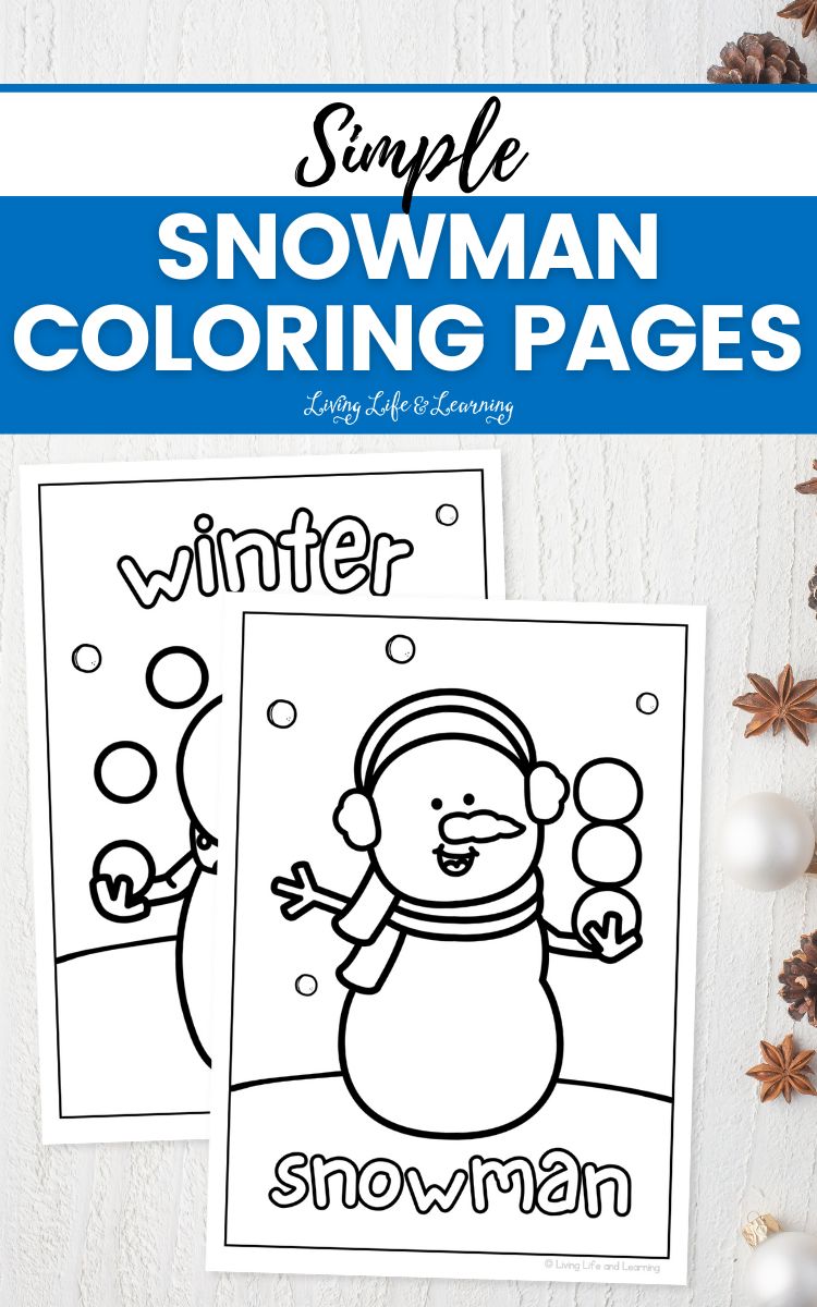 Simple Snowman Coloring Pages