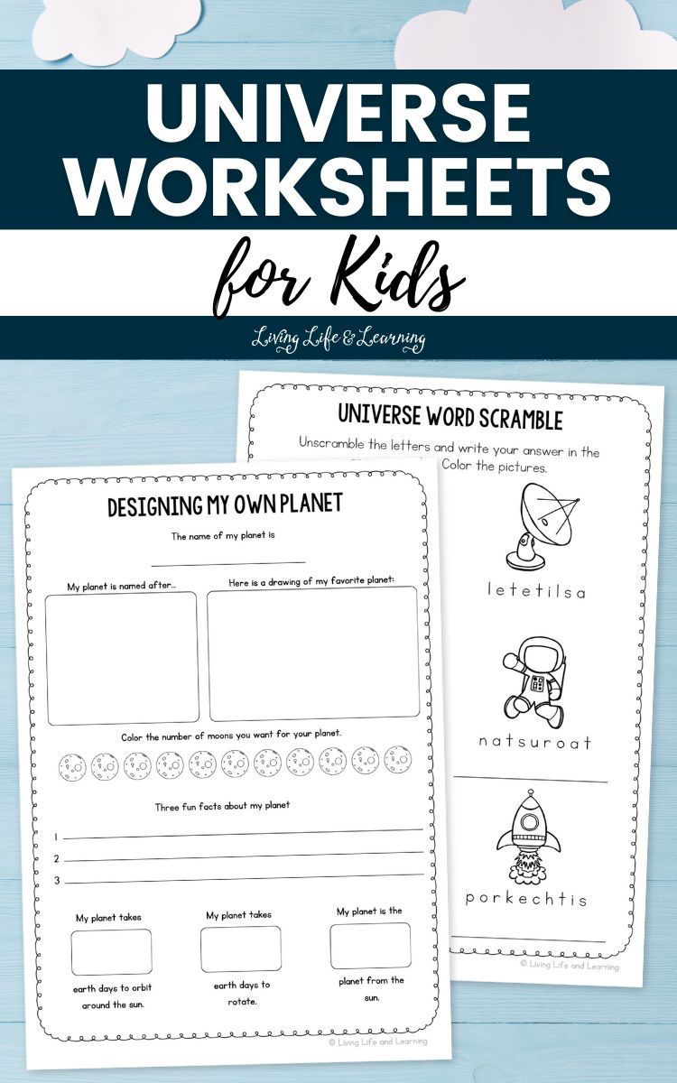 Universe Worksheets for Kids