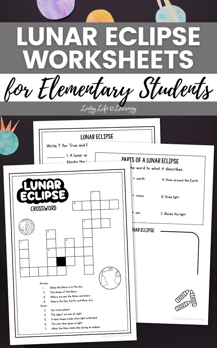 Lunar Eclipse Worksheets for Elementary Students