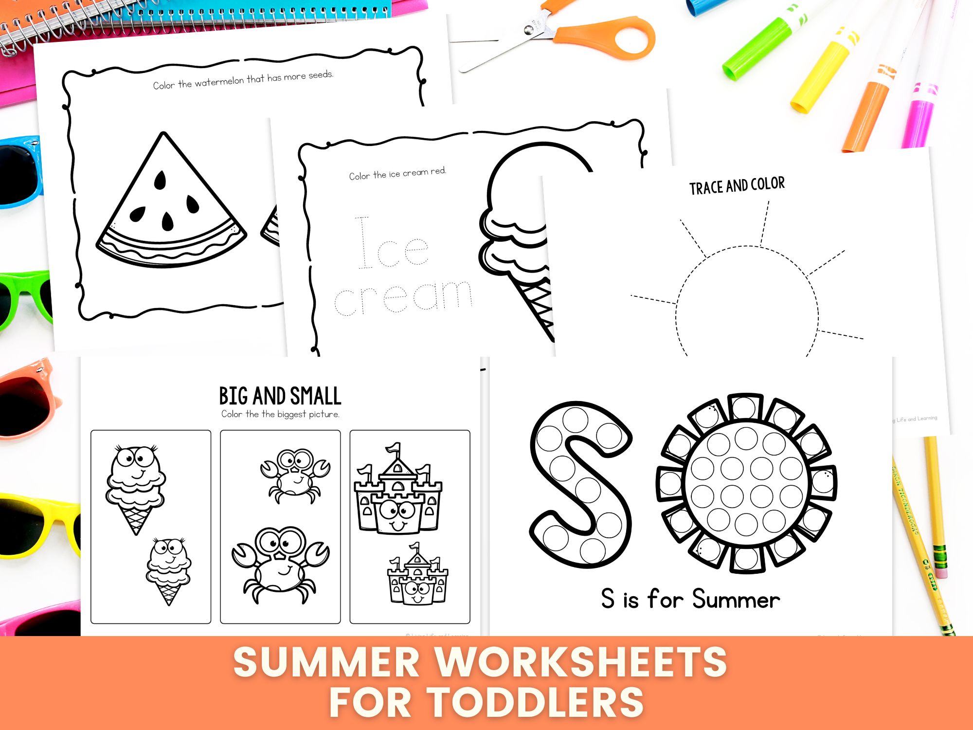 Summer Worksheets for Toddlers - Image 2