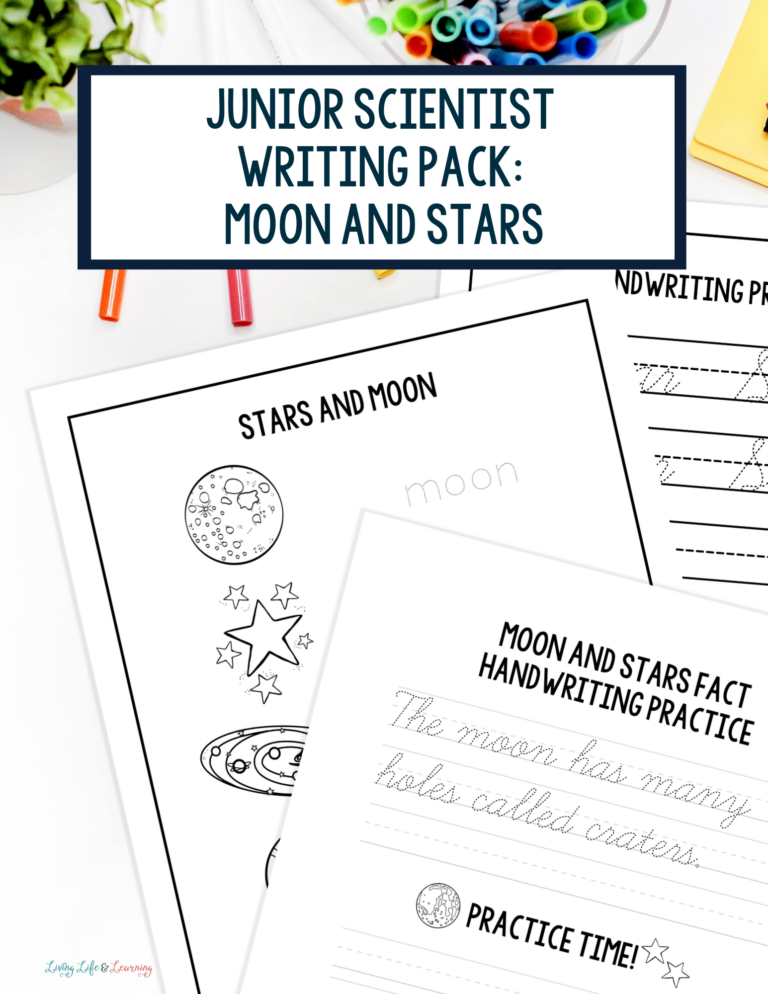 pages of Junior Scientist Writing Pack: Moon & Stars