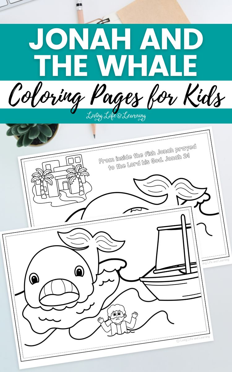Jonah and the Whale Coloring Pages for Kids