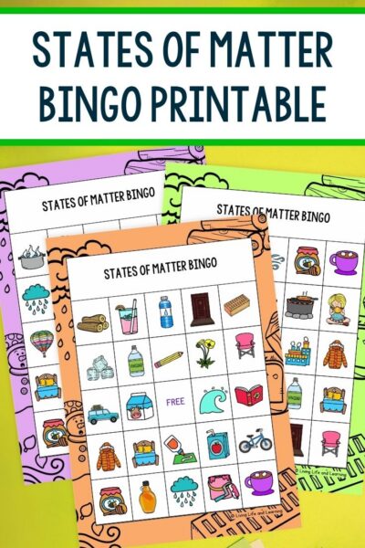 States of Matter Bingo Printable