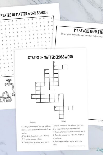 TPT Graphics – Junior Scientist Activity Pack_ States of Matter (2) Junior Scientist Activity Pack: States of Matter on a table