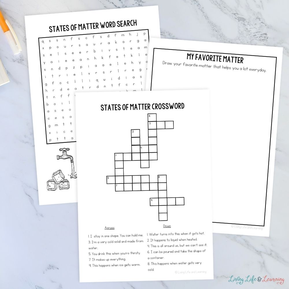 Junior Scientist Activity Pack: States of Matter on a table