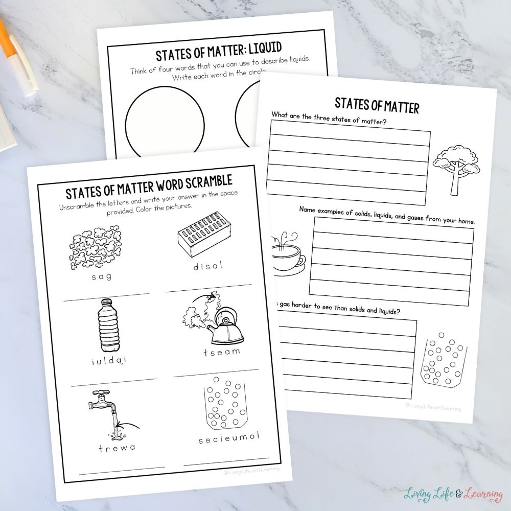 Junior Scientist Activity Pack: States of Matter on a table