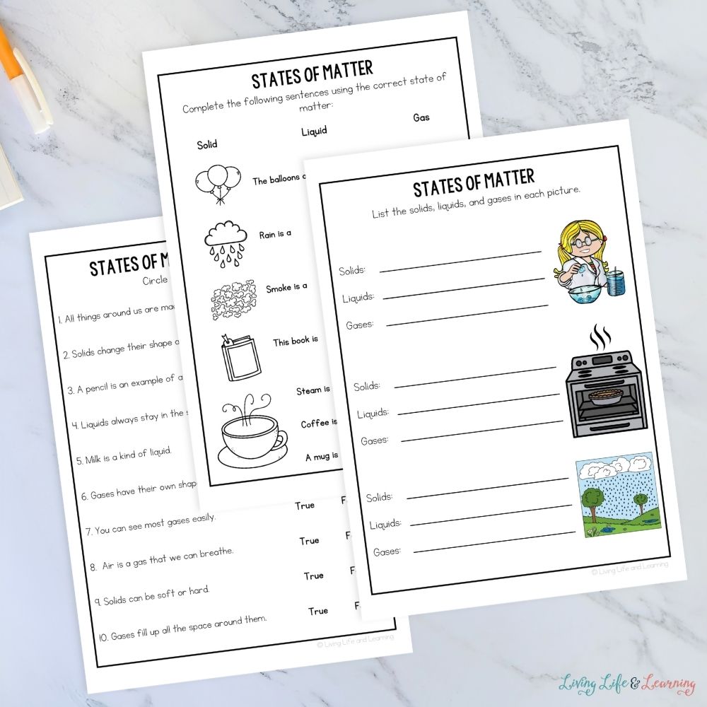 Junior Scientist Activity Pack: States of Matter on a table