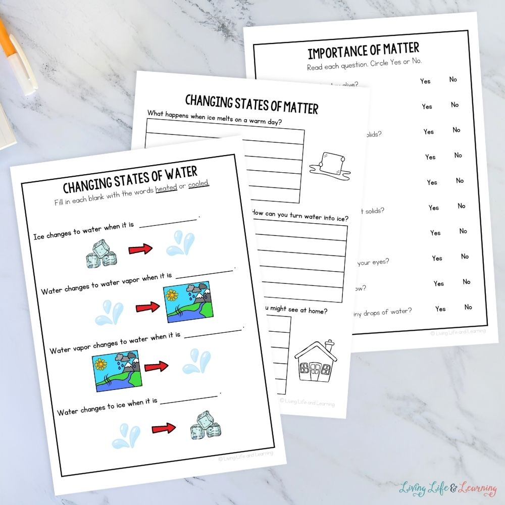 Junior Scientist Activity Pack: States of Matter on a table