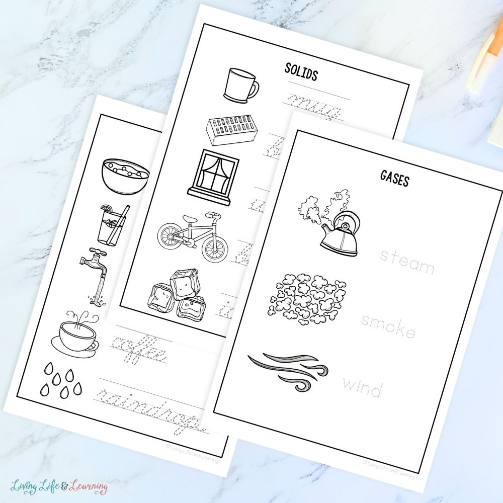 three Junior Scientist Writing Pack: States of Matter