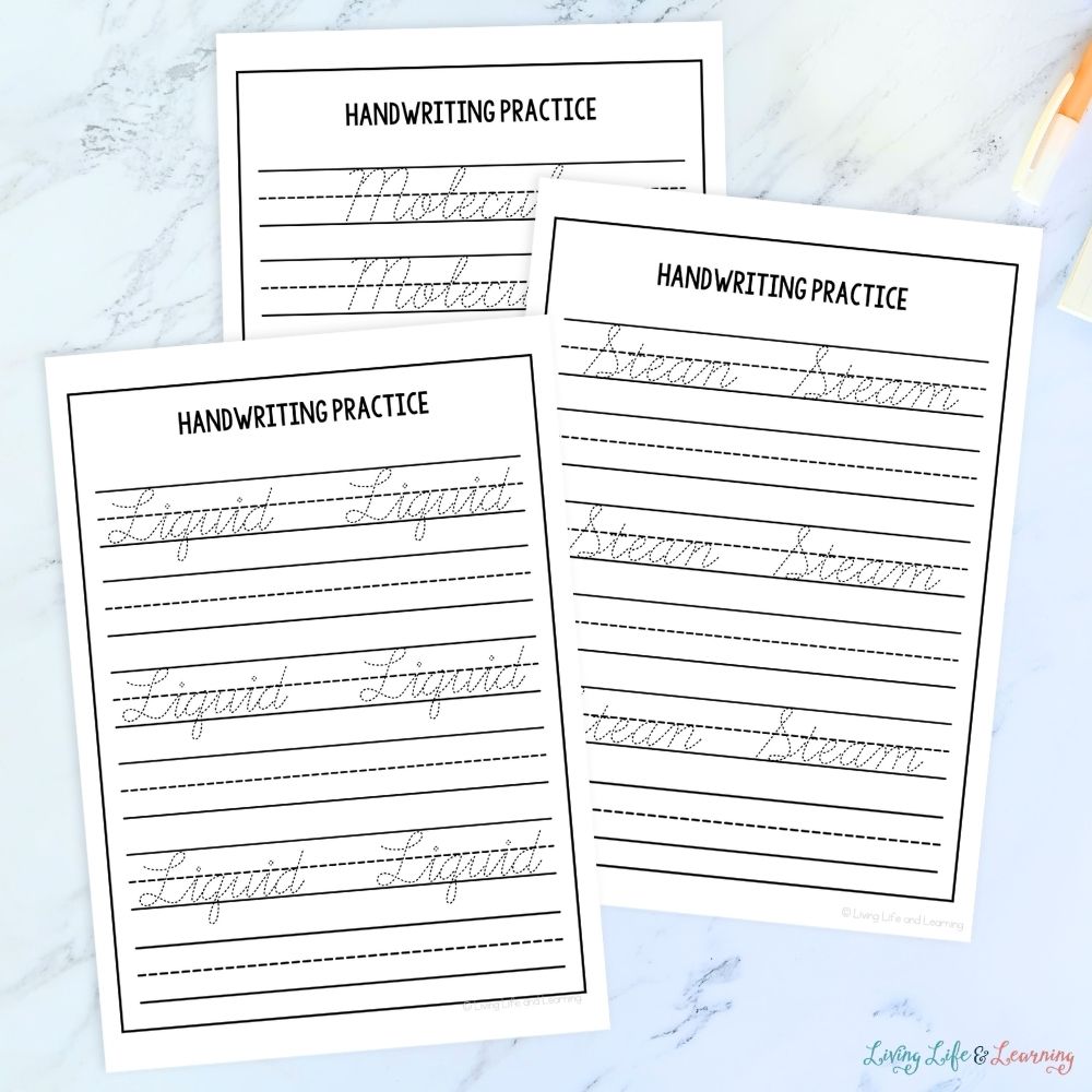 three Junior Scientist Writing Pack: States of Matter