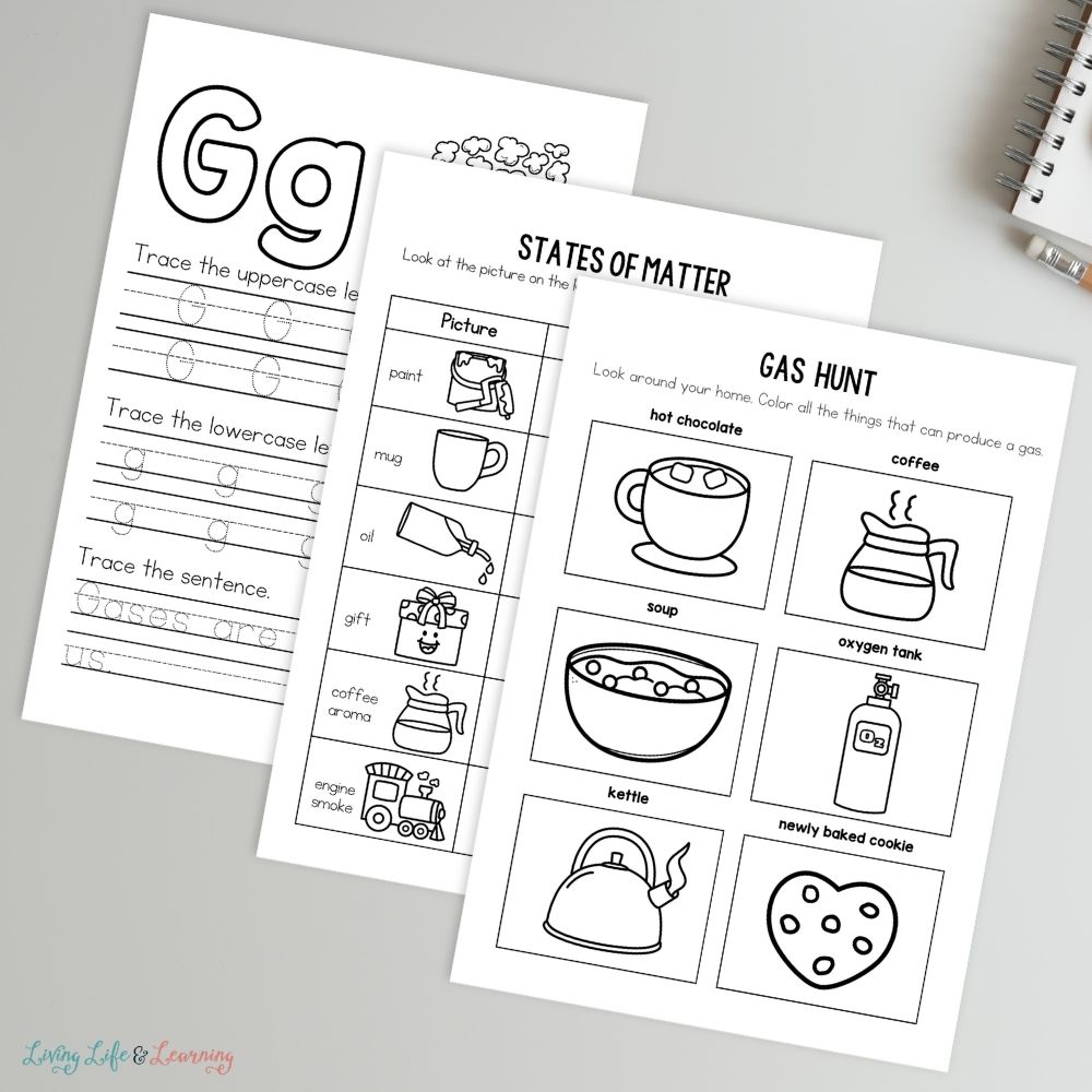 Little Learners Activity Pack: States of Matter on a table