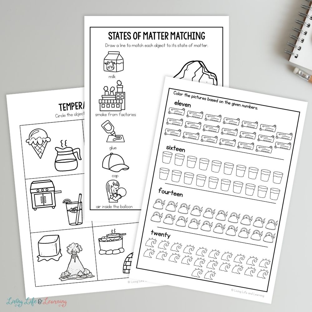three Little Learners Activity Pack: States of Matter