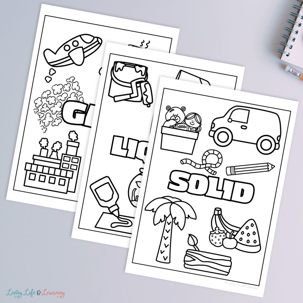 Little Learners Fine Motor Pack: States of Matter on a table
