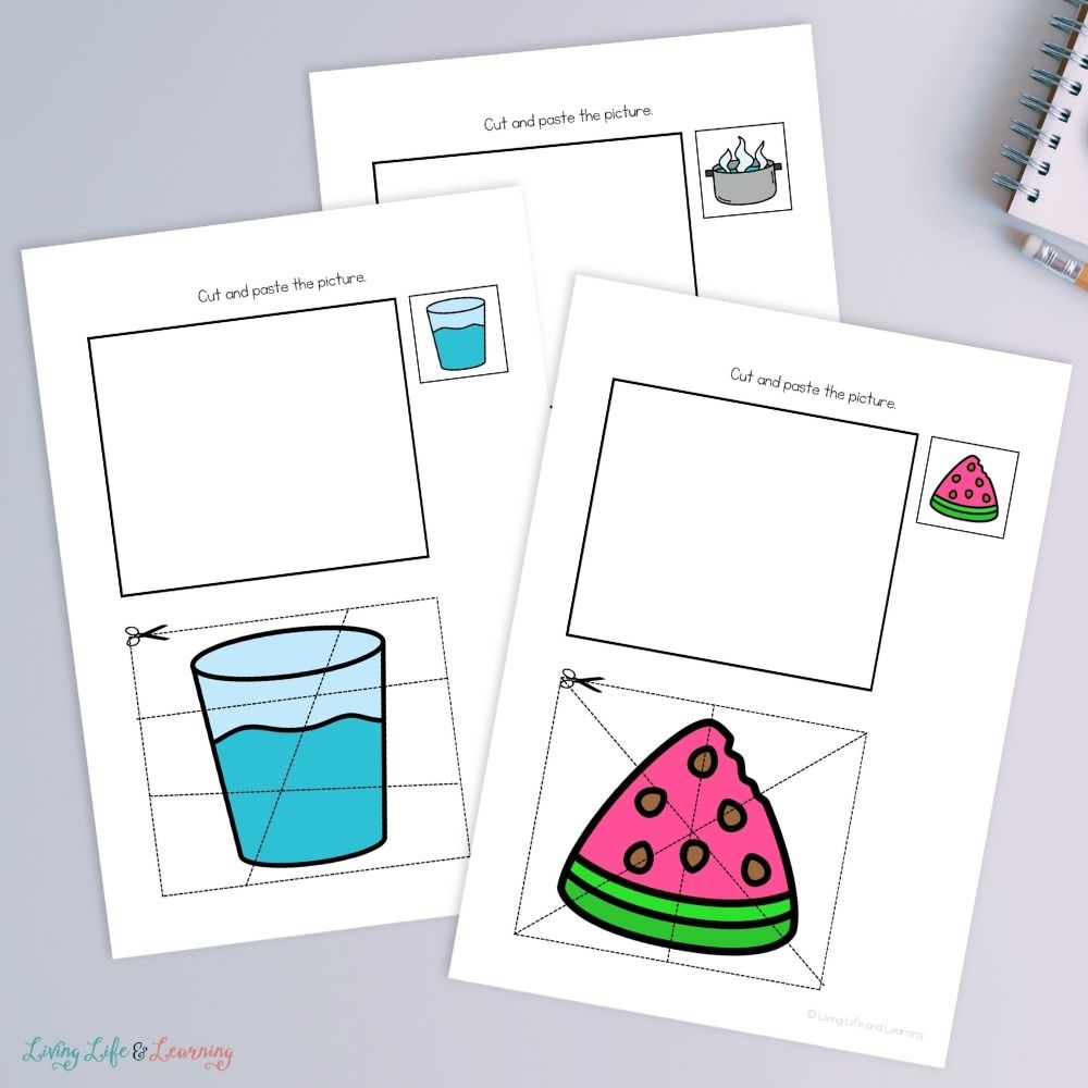 Little Learners Fine Motor Pack: States of Matter on a table