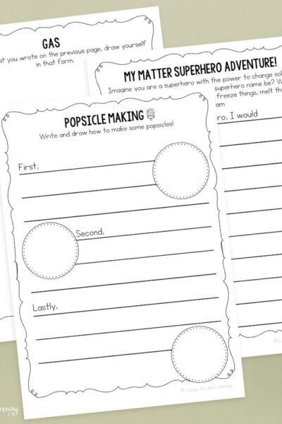 TPT Graphics – Printable States of Matter Journal (2) pages of Printable States of Matter Journal