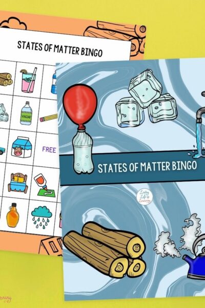 TPT Graphics – States of Matter Bingo Printable (2) pages of States of Matter Bingo Printable