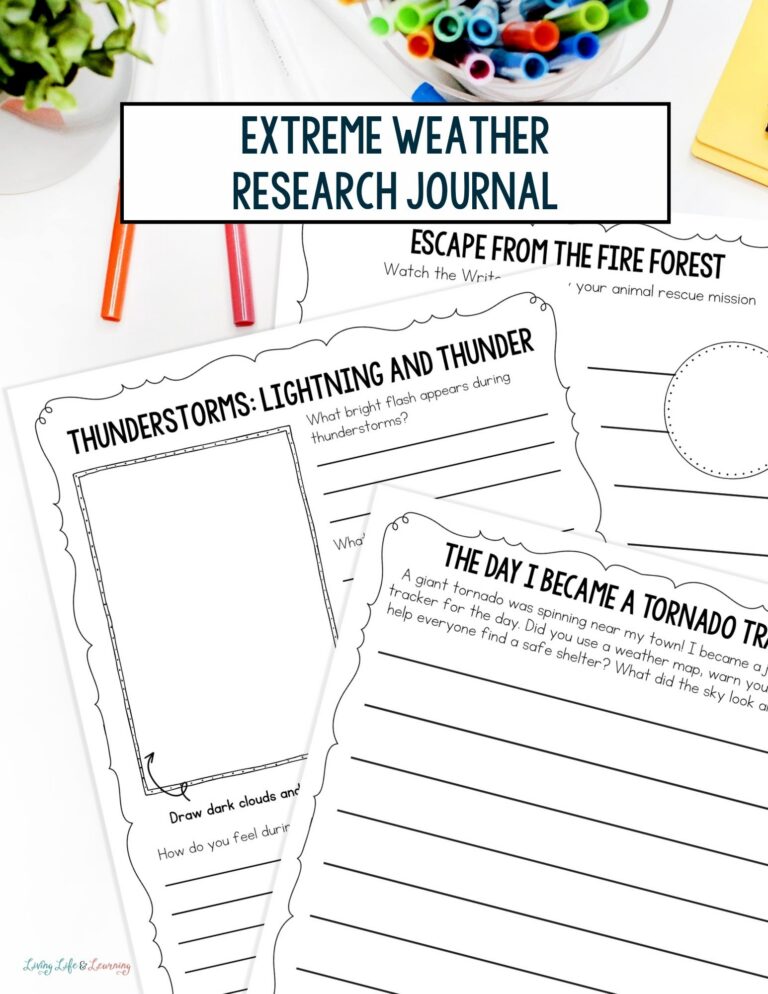 Extreme Weather Research Journal Printable