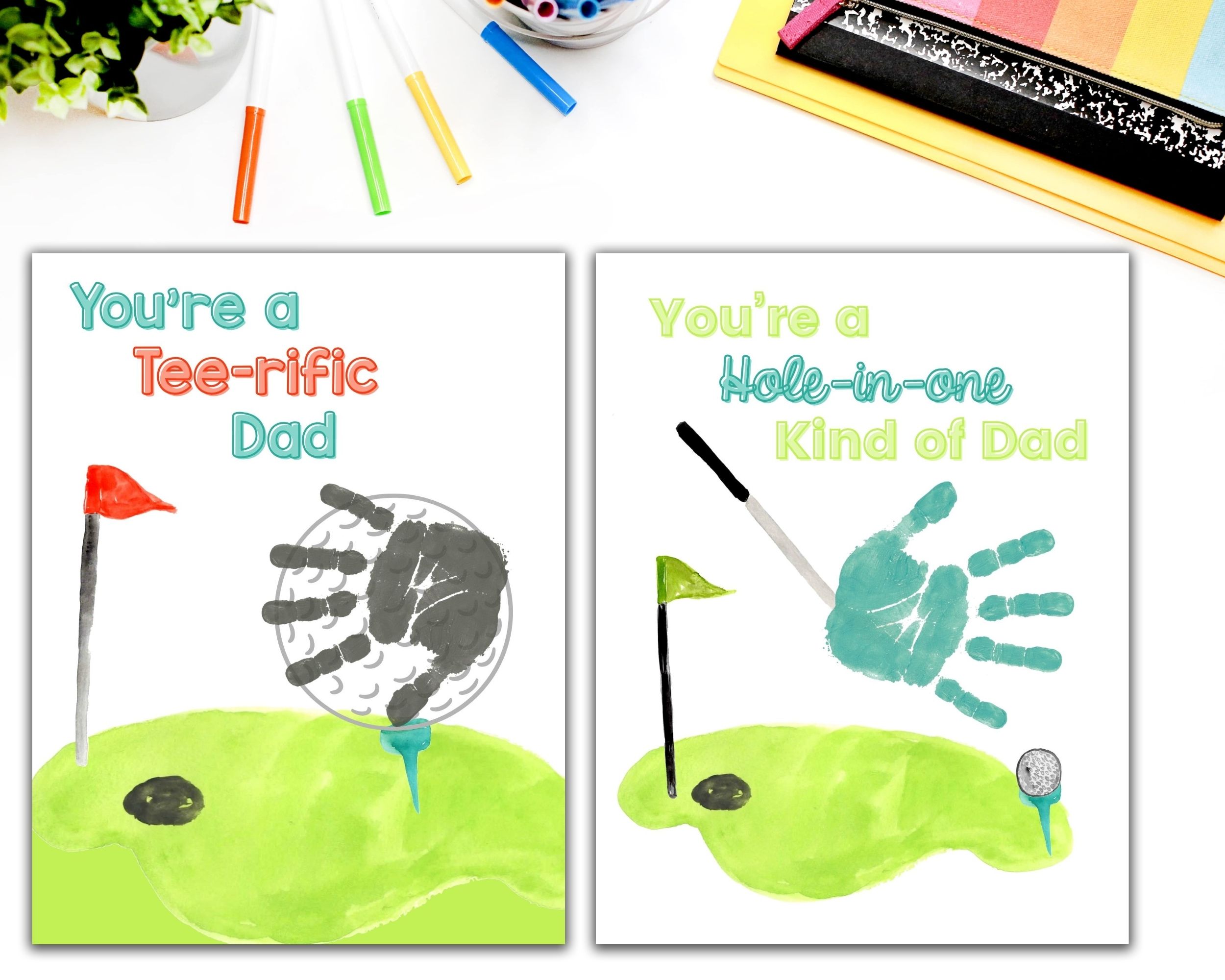 pages of Golf Handprint Craft Printable for Dad