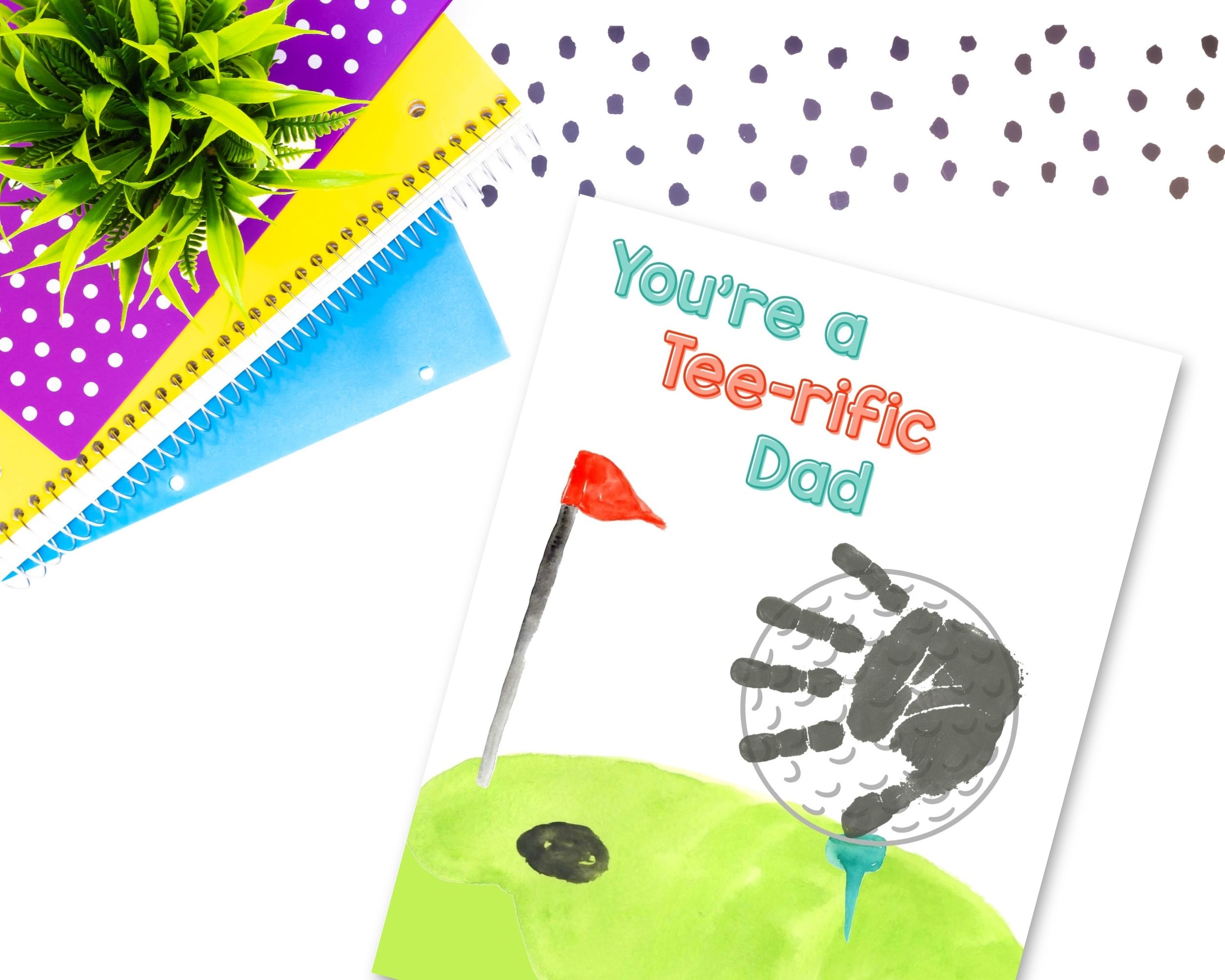 Golf Handprint Craft Printable for Dad