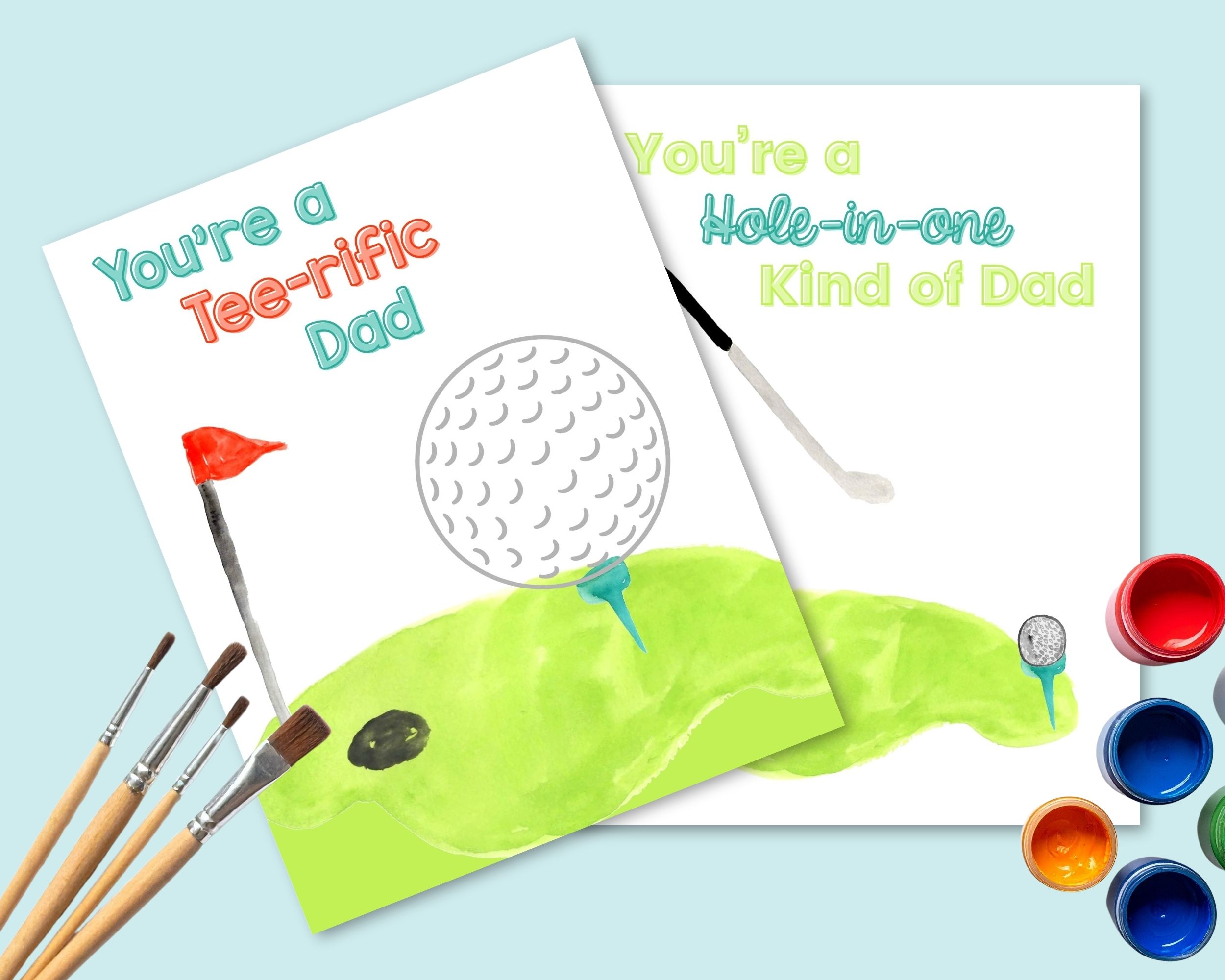 pages of Golf Handprint Craft Printable for Dad