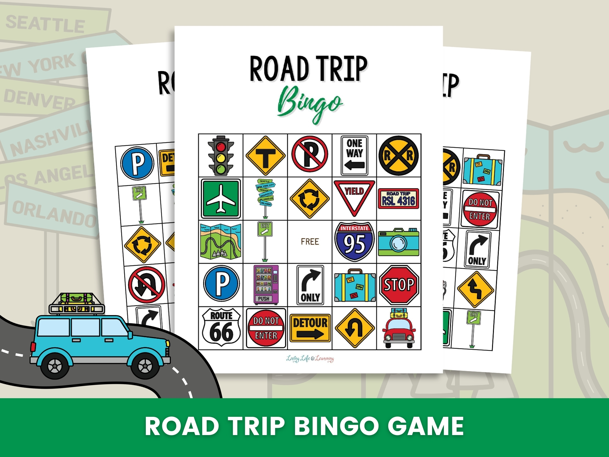 Printable Road Trip Bingo Game - Image 8